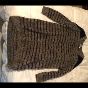 Long sleeve striped sweater tunic